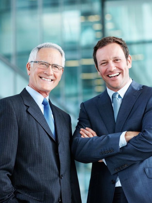 Portrait of confident male executives with a pleasing personality.